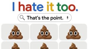 A split screen contrasts AI images with real photos, reflecting millions of synthetic pictures created each day.