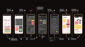 A developer previews an AI-created dashboard mockup, comparing color contrast and spacing to the original app screen.