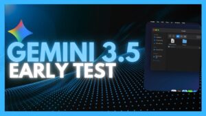 Screenshot of a Mac-style desktop interface generated by Gemini 3.5, with functional apps and responsive window controls.