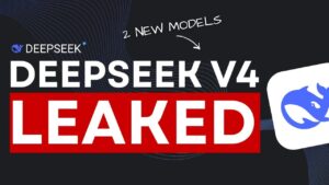 Render showing DeepSeek V4 focus on coding, with hints of two versions aimed at speed and long sessions.