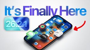 iOS 26.2.1 update showcasing new features and bug fixes for Apple devices