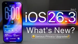 iOS 26.3 Beta 3 update showcasing new features and improvements