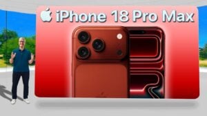 iPhone 18 Pro Max showcasing new color options like burgundy and light purple