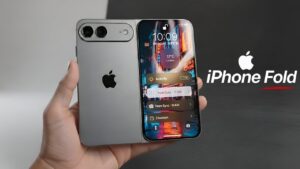 iPhone Fold showcasing its sleek aluminum and titanium design