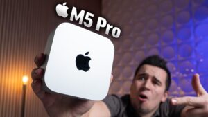 M5 Mac Mini showcasing its compact design and sleek form factor
