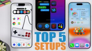 Minimalist iPhone home screen design with clean app icons and spacing