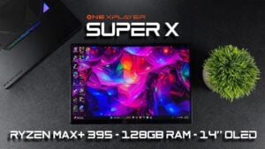 Ports along the edge of the Super X, including USB 4, USB-C, HDMI, audio jack, and microSD slot.