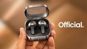 Close-up of Samsung Galaxy Buds 4 Pro showcasing sleek design