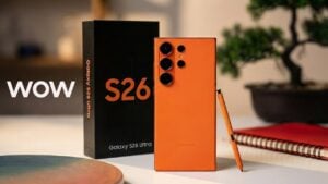 Samsung Galaxy S26 Ultra showcasing its sleek rounded-edge design