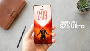 Samsung Galaxy S26 Ultra showcasing advanced display technology