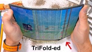 Samsung Galaxy Z TriFold undergoing a durability test