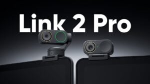 Insta360 Link 2 Pro set with Stream Deck buttons mapped for quick angle presets and muting.