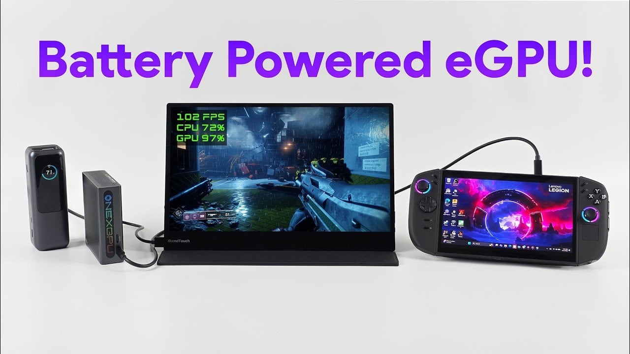 Portable eGPU Runs Entirely on Batteries : RDNA3 Power on the Go