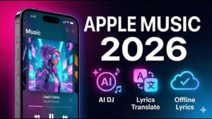 Apple Replay 2026 page listing top-played songs plus monthly summaries and earlier-year replays in one view.