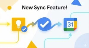 A Keep reminder synced to Google Calendar as a task, showing a link back to the original note.