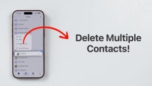 Guide to deleting multiple iPhone contacts using gesture-based input