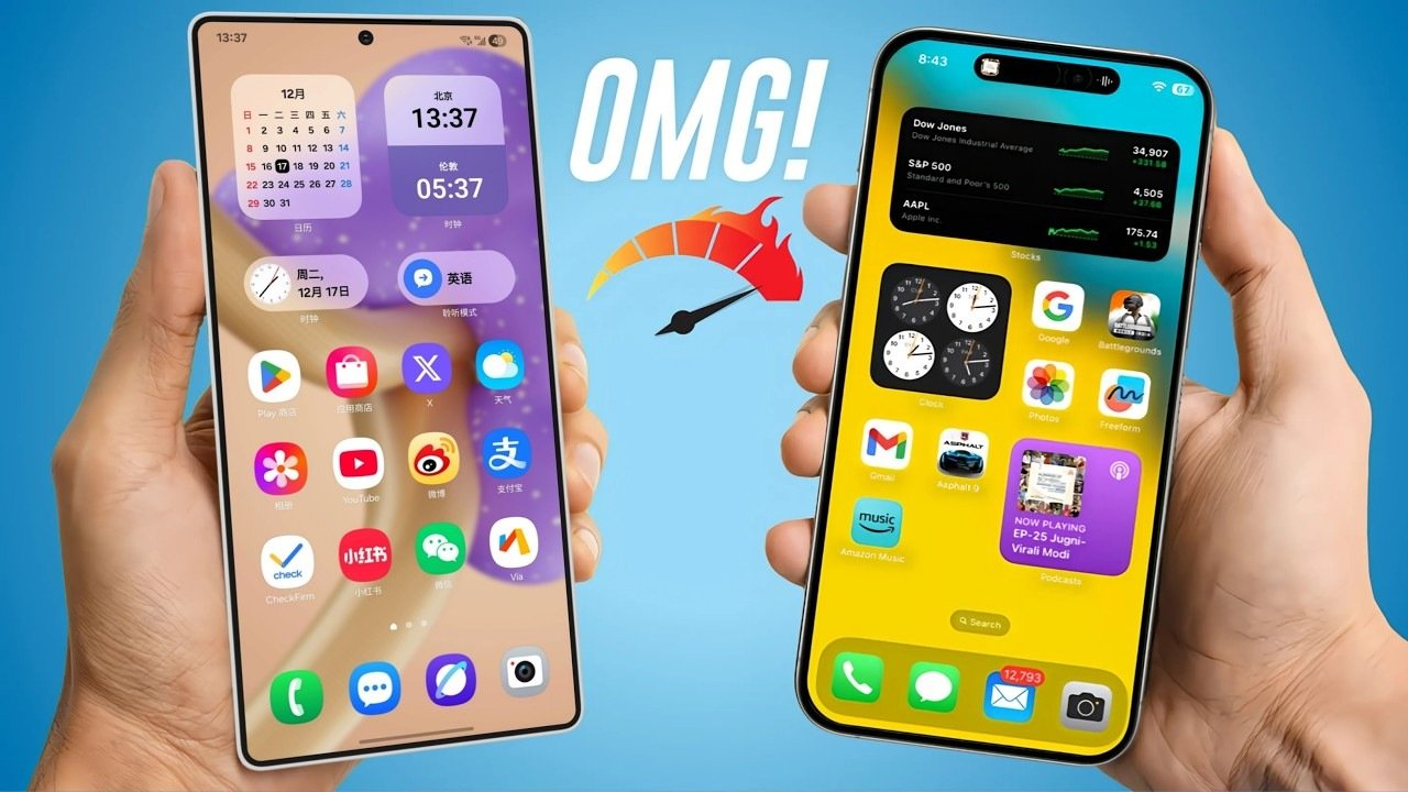 Samsung Galaxy S26 Ultra vs iPhone 17 Pro Max display comparison with AMOLED and LTPO OLED technologies