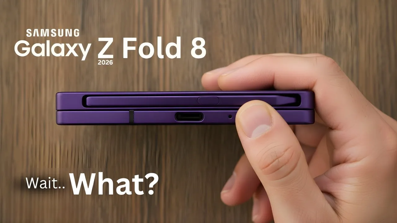 Close-up of the Galaxy Z Fold 8’s innovative foldable screen technology