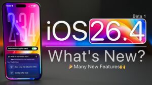 iOS 26.4 Beta 1 showcasing key features and updates for Apple users