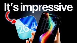 iOS 26.4 update showcasing performance and accessibility improvements