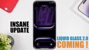 Liquid Glass 2.0 interface in iOS 27 with customizable design options