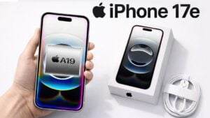iPhone 17e showcasing its Dynamic Island design and sleek display