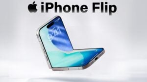 Foldable iPhone Flip showcasing sleek clamshell design