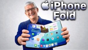 iPhone Fold showcasing its foldable book-style design