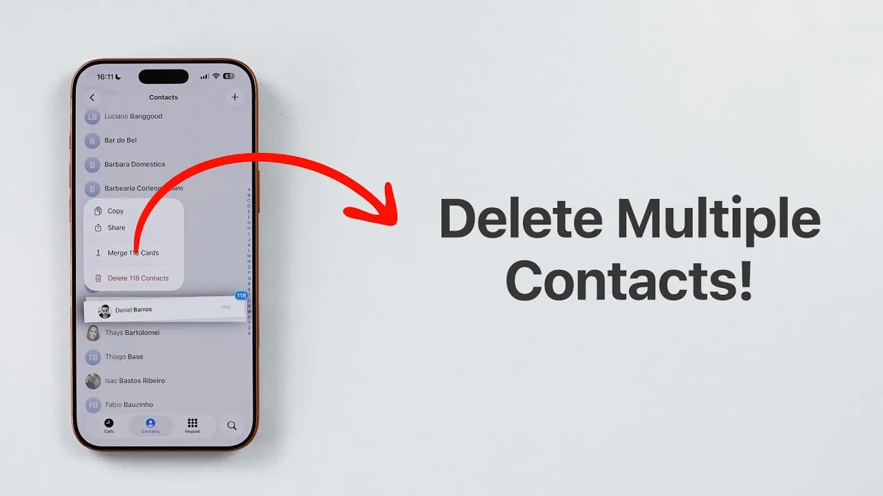 Efficient method for managing and deleting iPhone contacts in bulk