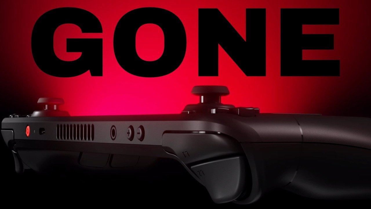 Close view of a Steam Deck OLED handheld, highlighting the screen and controls during a home gaming session.