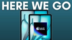 M4 iPad Air showcasing its sleek design and flat-edged aesthetics