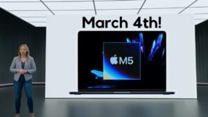 M5 MacBook Air showcasing its sleek design and lightweight build