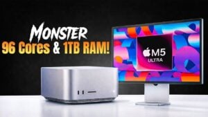 Mac Studio M5 Ultra showcasing its high-performance capabilities for professionals