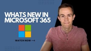 Dashboard showing Microsoft 365 January changes across Teams, Outlook, and SharePoint, highlighting new AI workflows and security.