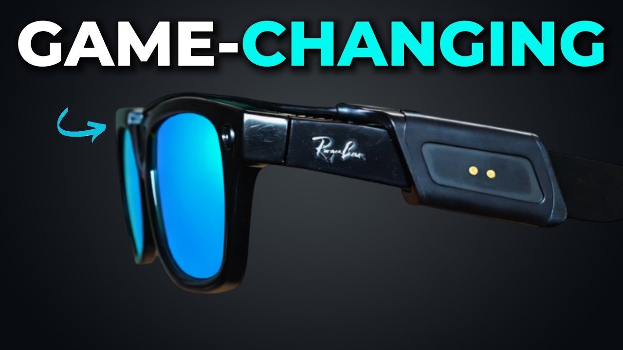 Magnetic battery system case opened to show compact batteries and the connector for charging Ray-Ban Meta glasses.