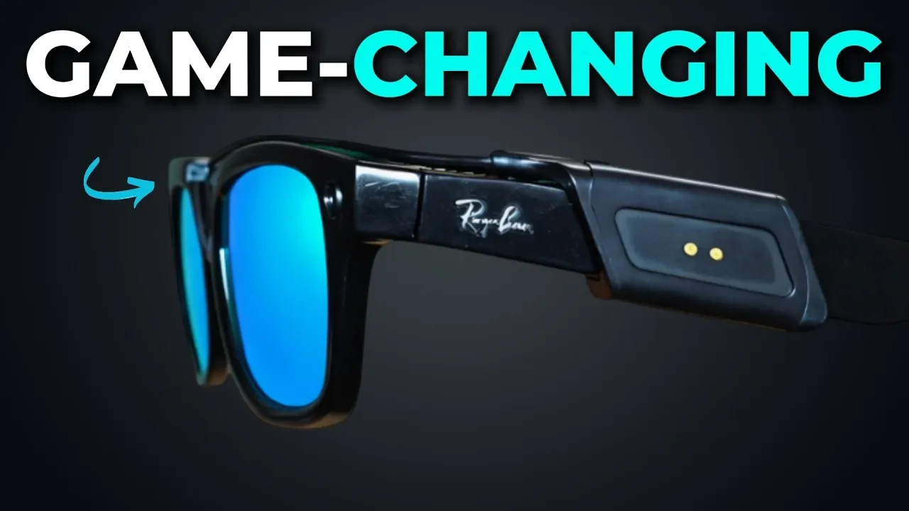 Magnetic battery system case opened to show compact batteries and the connector for charging Ray-Ban Meta glasses.