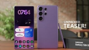 Close-up of Samsung Galaxy S26 Ultra’s translucent camera module