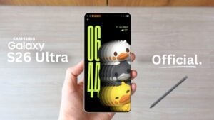 Samsung Galaxy S26 Ultra showcasing its sleek camera design