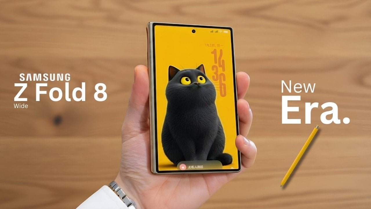 Samsung Galaxy Wide Fold showcasing its innovative wider screen design