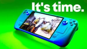 Diagram showing AMD FSR4 upscaling being adapted to run on older AMD graphics hardware in Valve devices.