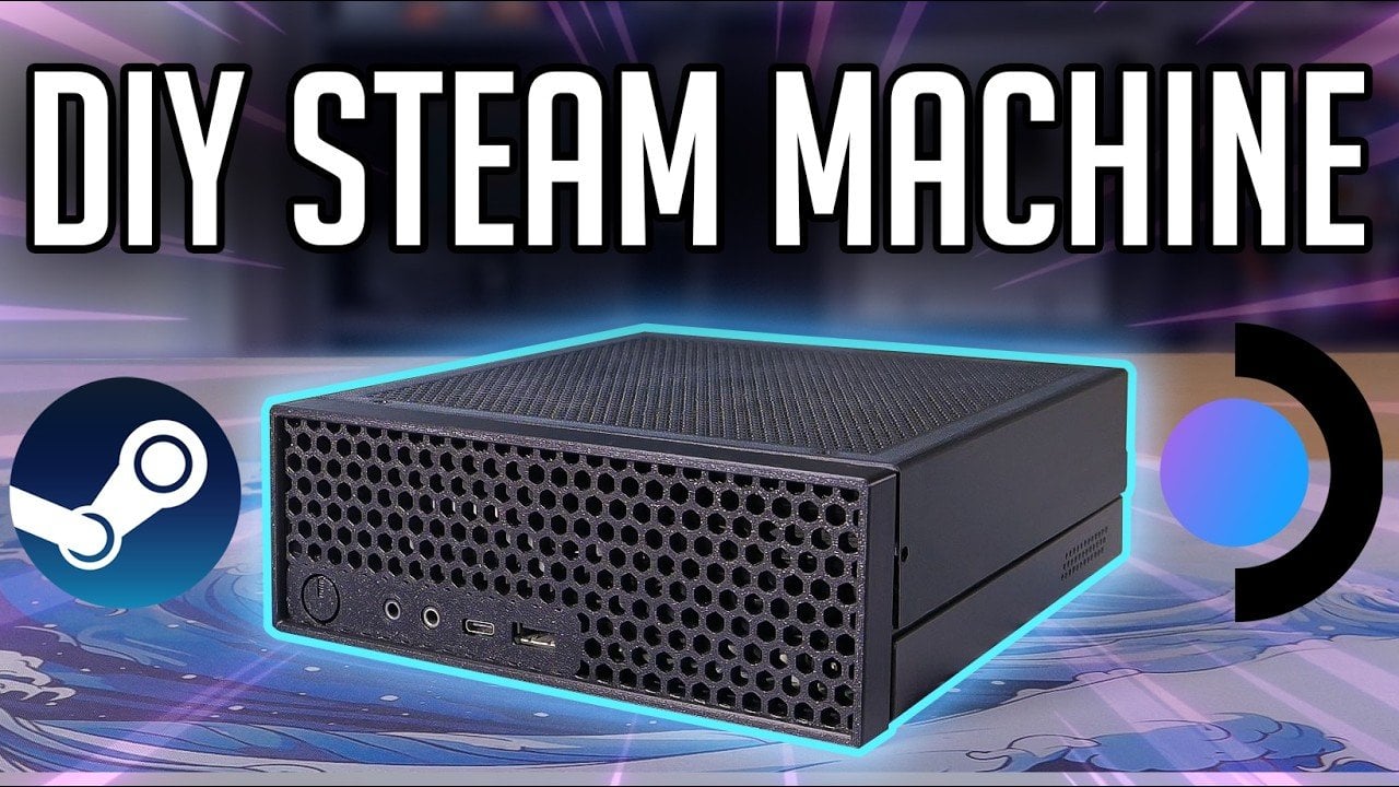 AMD RX 6400 graphics card connected through an adapter, showing the space limits inside a mini PC.