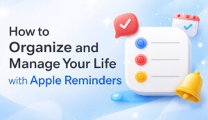 Apple Shortcuts screen connected to Reminders to add repeating tasks after workouts and daily reviews.