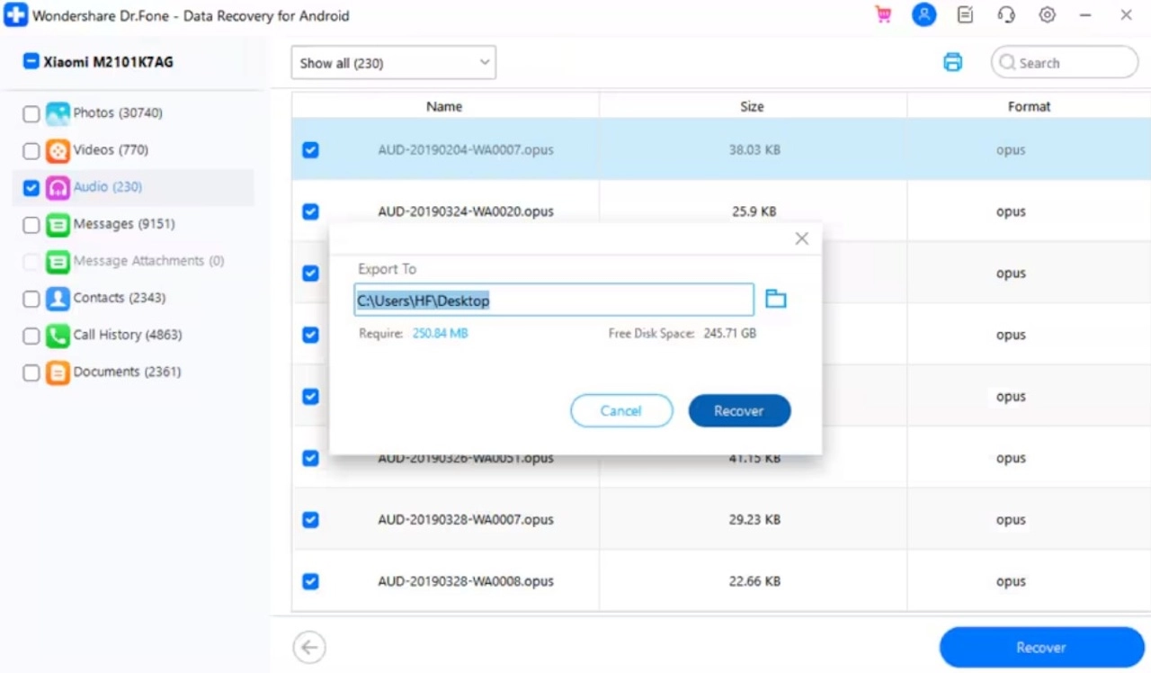 Recuperar dados do Android