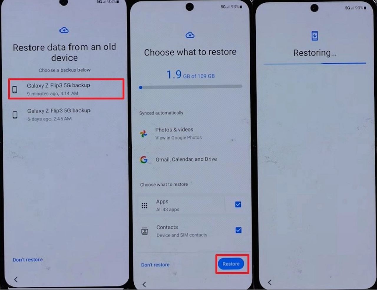 Recuperar dados do Android