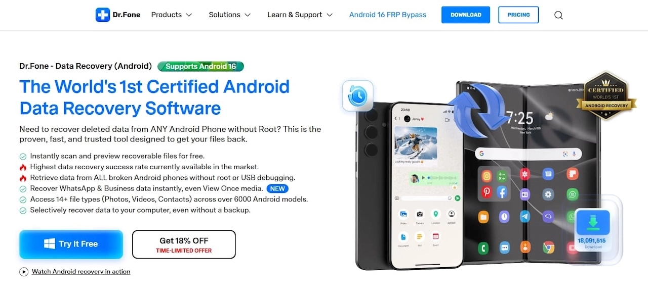 Recuperar dados do Android