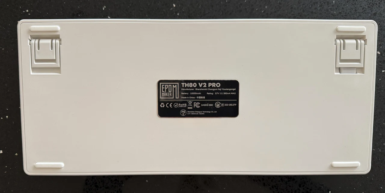 Epomaker TH80 V2 Pro White Keyboard Back