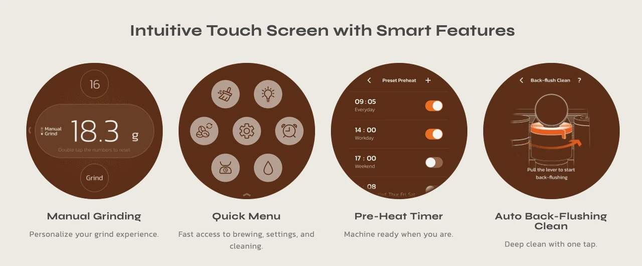 Meraki Espresso Machine Touchscreen