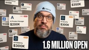 Illustration lists seven core AI skills, including evaluation methods, security guardrails, and token cost planning.