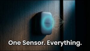 Diagram-style view of 9-axis sensing for motion, tilt, rotation, and vibration detection in the P100.