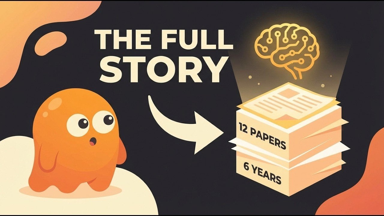 Diagram showing Transformer self-attention replacing word-by-word processing, highlighting parallel reading of a sentence in 2017.